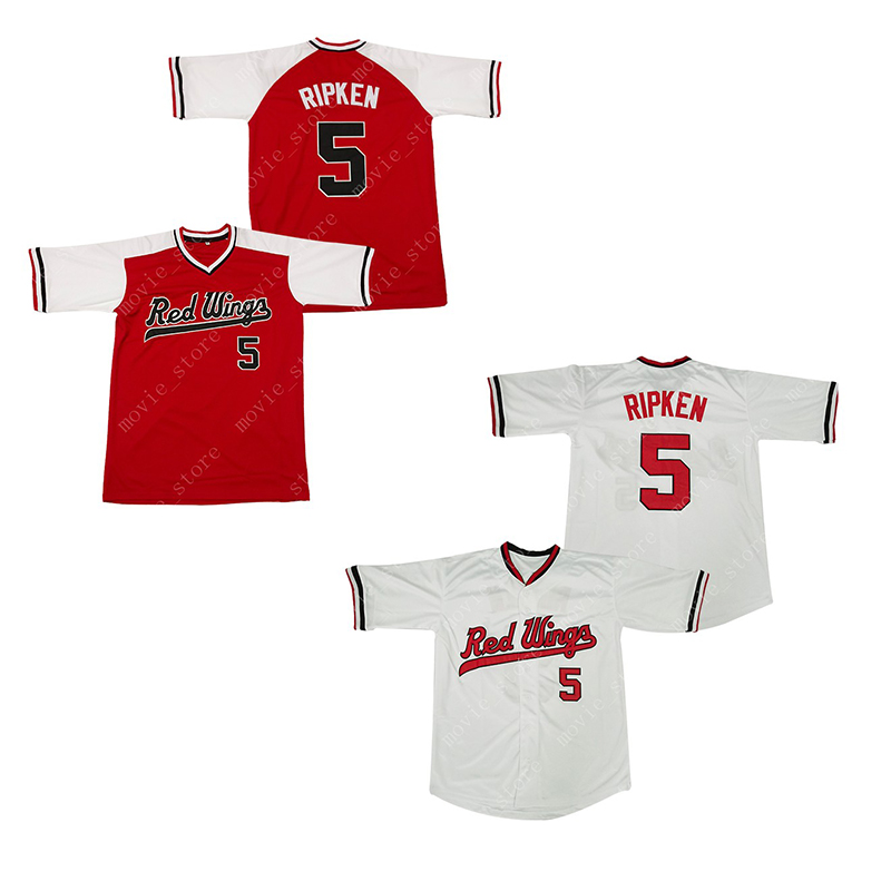 

Men's Cal Ripken Jr #5 Rochester Red Wings Baseball Jersey Stitched, White