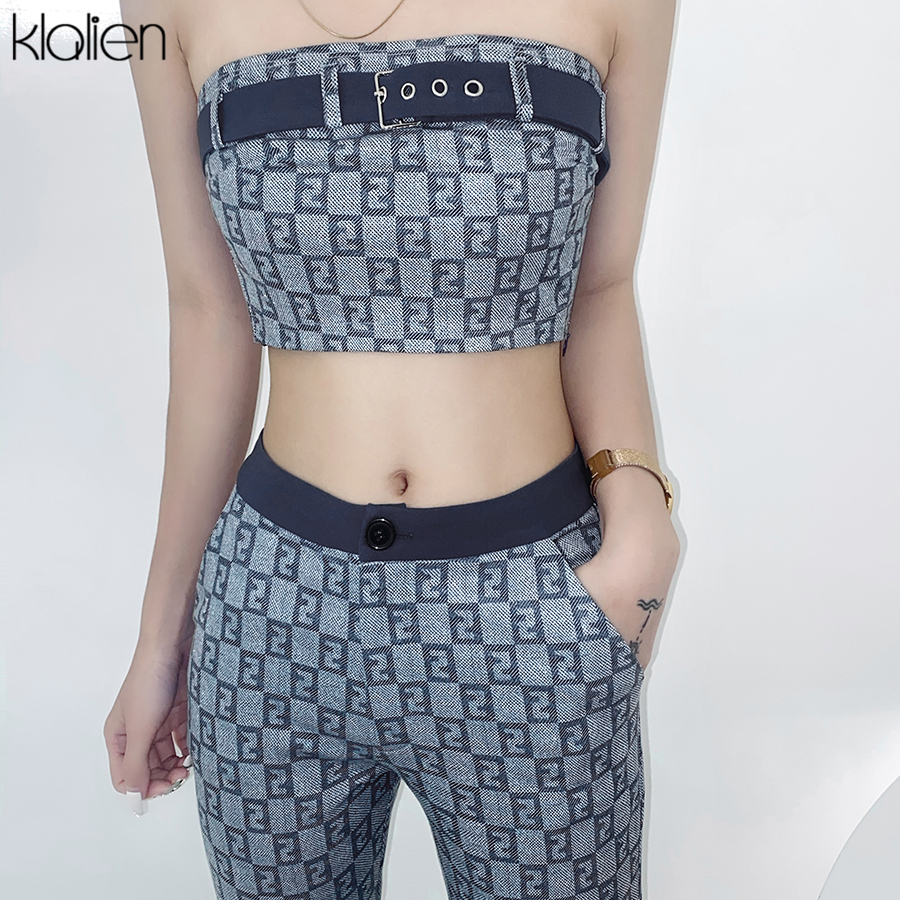 

women summer strapless plaid blue crop 2021 new casual stretch skinny female club streetwear basic wild vestplus size clothes, Black;gray