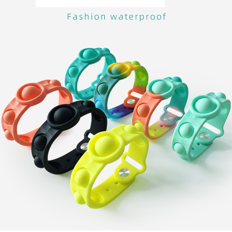 

Push Bubble Decompression Fidget Toys Sensory Ring Bracelets Puzzle Press Finger Bubbles Stress Bracelet Wristband Party Favor