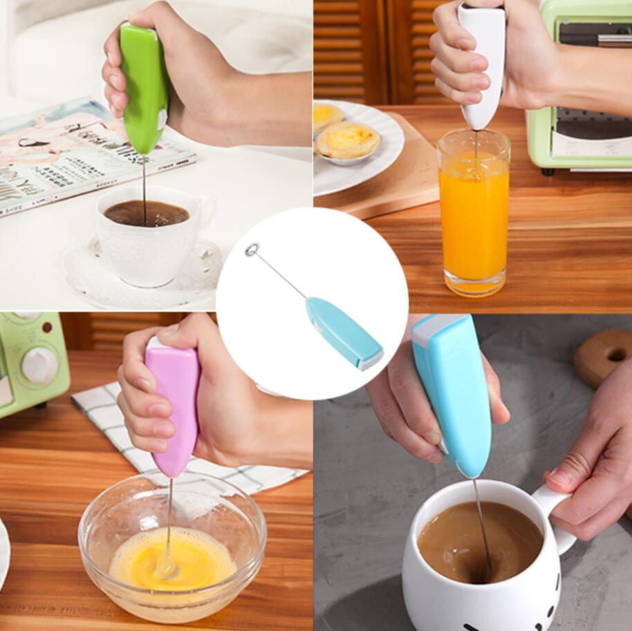 

Mini Electric Coffee Blender Handheld Eggbeater Bubble Drink Stir Bar Creative Electric Coffee Mixer Milk Whisk 6 Colors