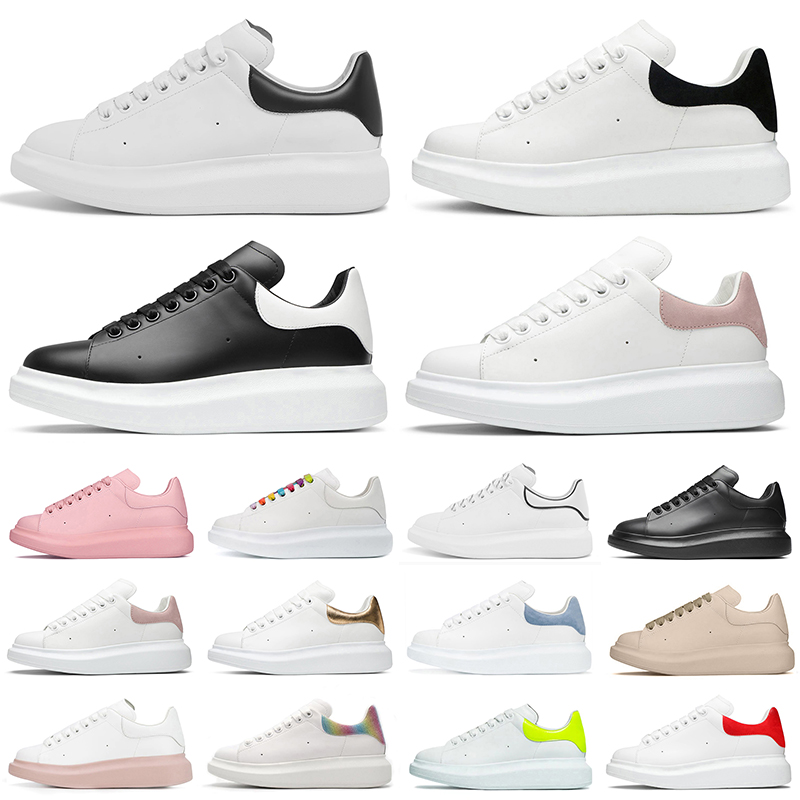 

2021 Platform running shoes men women Triple White Black Reflective Pink Casual Suede Leather mens trainers outdoor sports sneakers