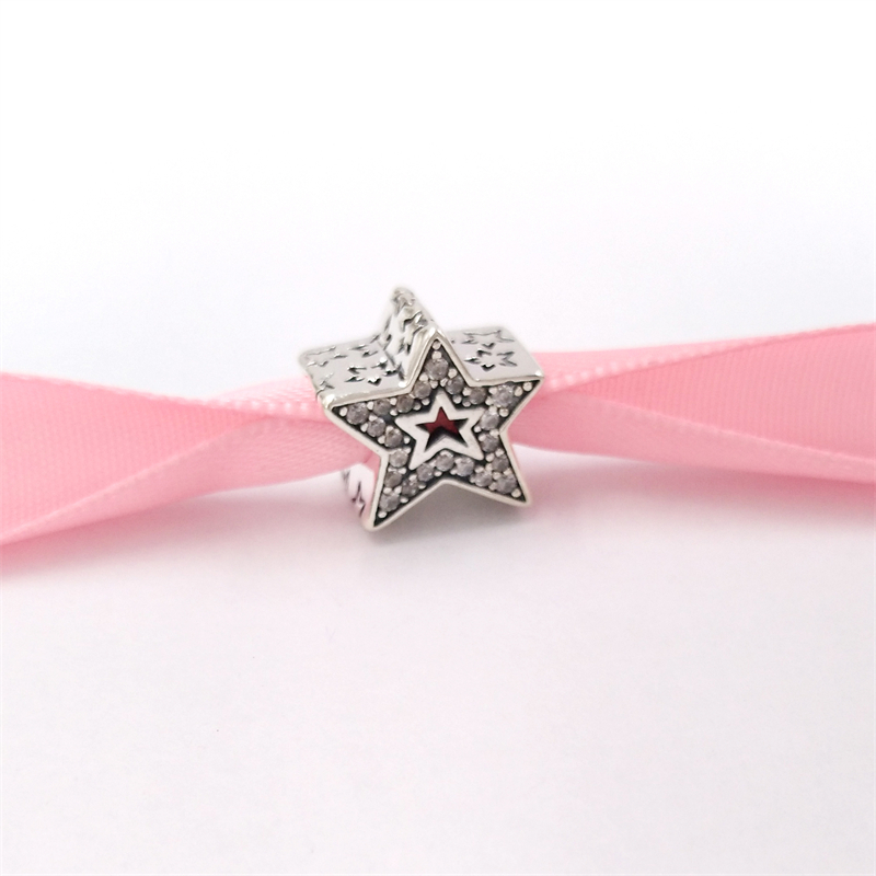 

Authentic 925 Sterling Silver Beads Sparkling Asymmetric Star Charm Charms Fits European Pandora Style Jewelry Bracelets & Necklace 790016C01