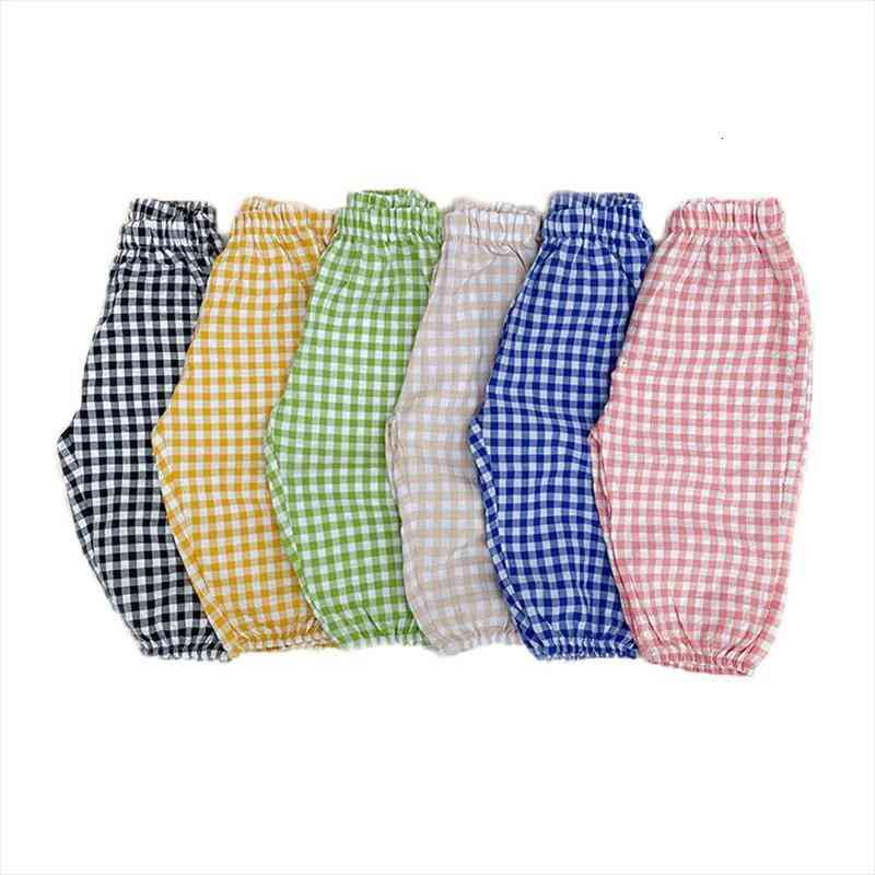 

toddler baby girl and boy lattice pants summer kids mosquito pants thin cotton boys casual loose trousers sweatpants, Blue