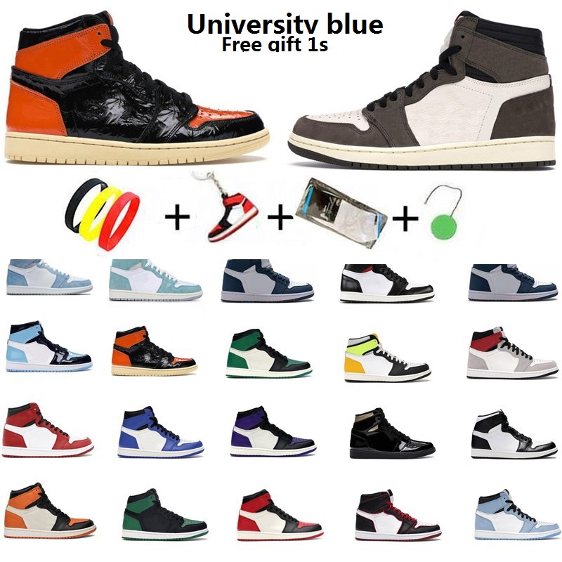 

New 1 Basketball Shoes University Blue Twist Mid Milan Digital Pink Lightbulb Chicago Men 1s Top 3 Bred Toe Court Purple UNC Patent Sneakers, Box