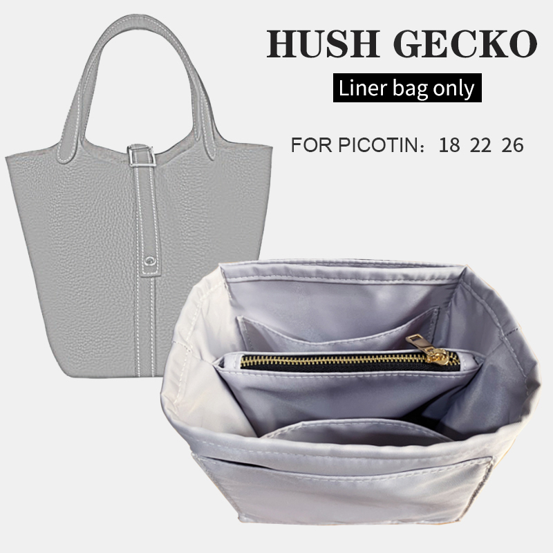 

For Picotin 18 22 26 Insert Bags Organizer Makeup Handbag Organize Inner Purse Portable base shaper Premium nylon (Handmade 220310, Navyblue