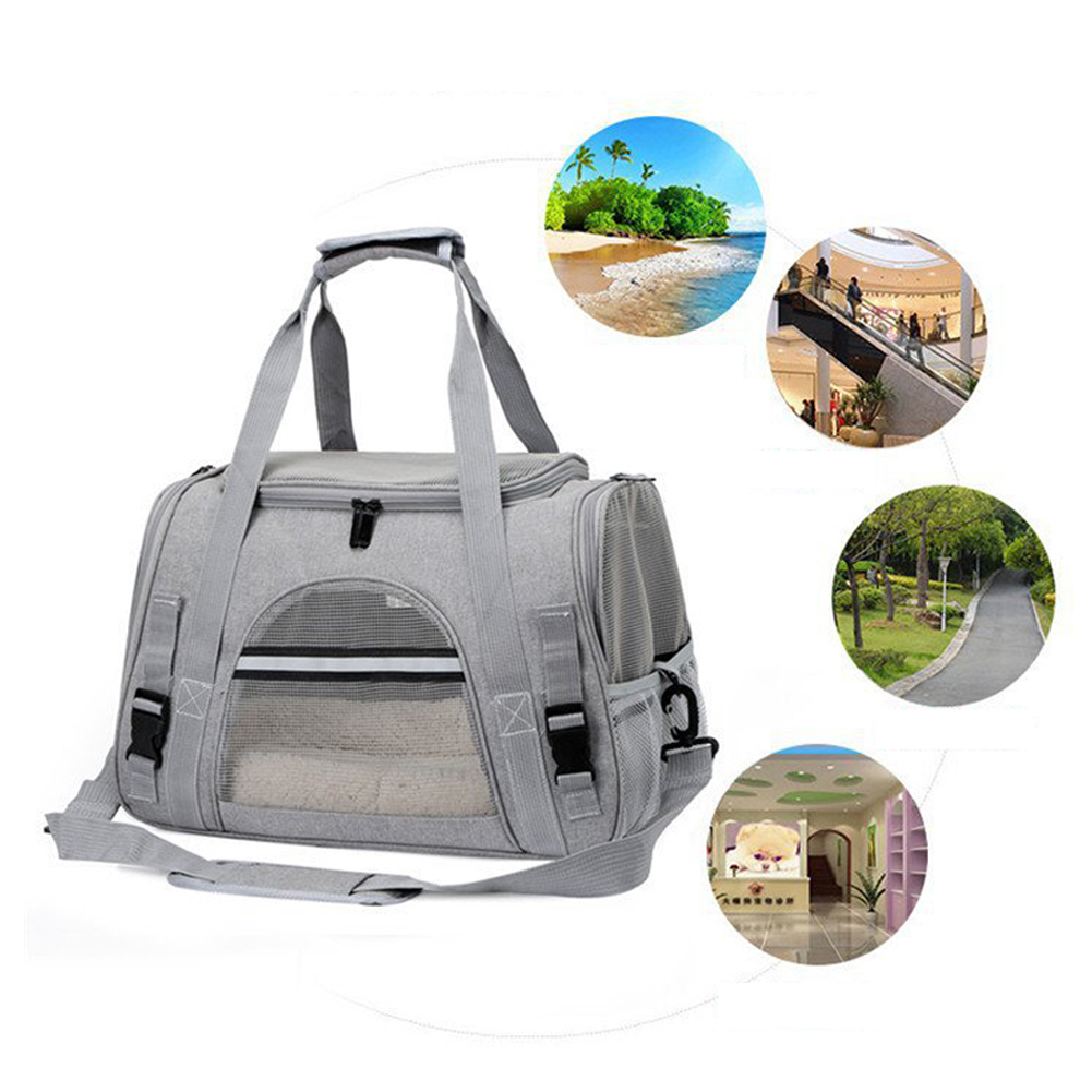 

Cat Carrier Bags Mesh Breathabe Fodabe Pet Carriers Sma Dog Cat Messenger Bag Trave Products Bags For Cats Dogs