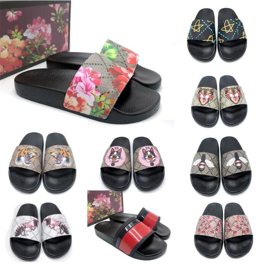 

2021 Newest Slipper sandals women men Big blossom mix 100 models flower animals Slide Summer Fashion deisgners Wide Flat casual Flip Flops Beach platform Party Shoes