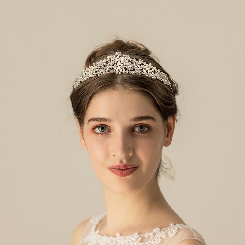 

Hair Clips & Barrettes MYFEIVO Handmade Copper Pearls Bridal Tiaras Luxury Wedding Crown Bridesmaid Diadem Headdress Accessories HQ1378