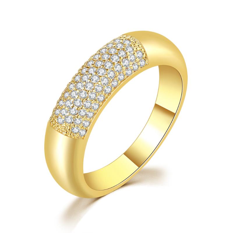 

Wedding Rings Vintage Crystal Chunky For Women Retro Style 5MM Couple Gold Ring Engagement Jewelry Mariage Accessories Gift R716, Slivery;golden