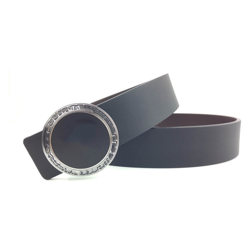 

Business Men Designers Belts Waistband Leather Women high quality Gold V Silver Roundel Buckle mens Belt Width 3.8cm, Black;brown