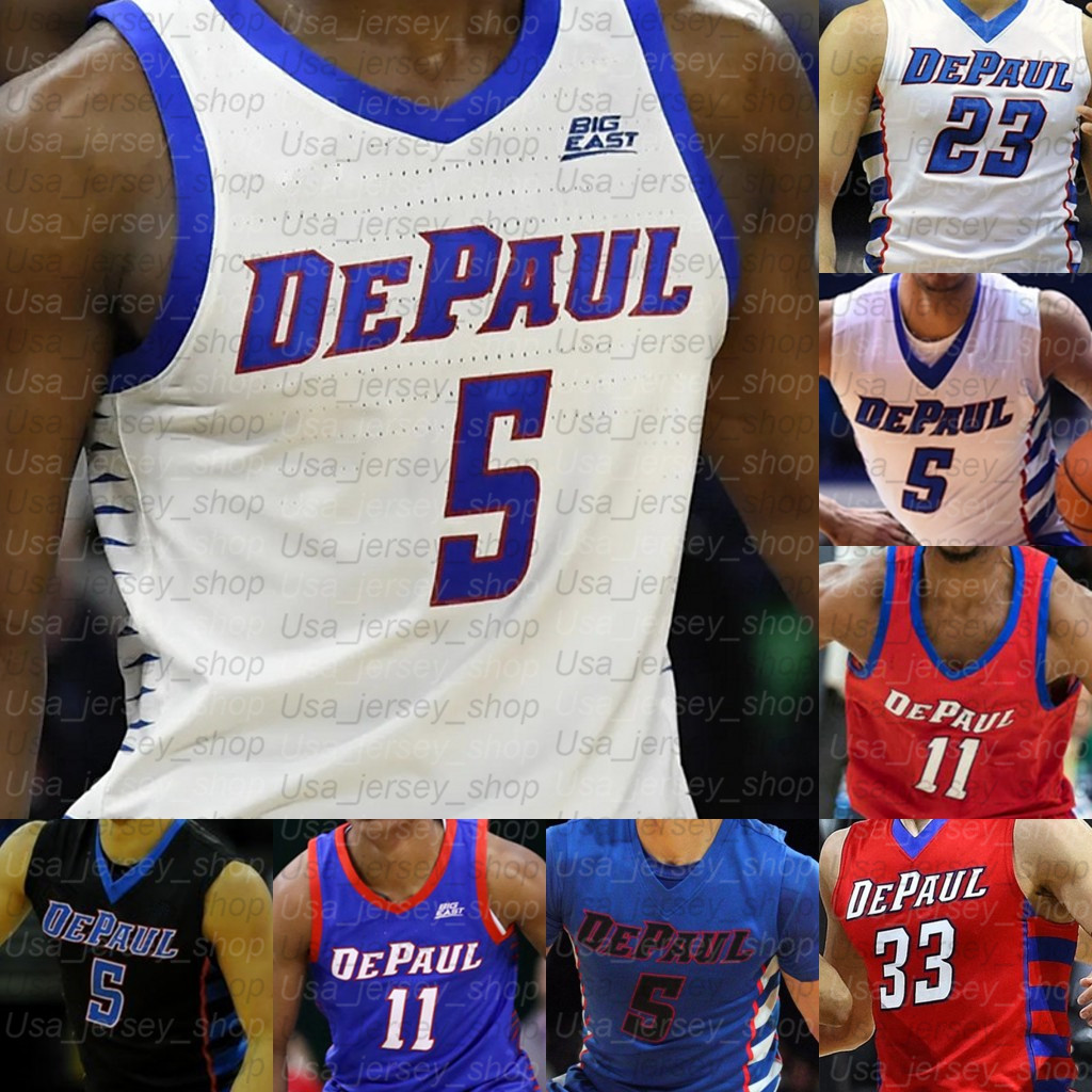 

Custom DePaul Blue Demons Basketball jerseys Moore Paul Reed Butz Weems Jacobs Jalen Coleman-Lands Gage Darious Strus, Red ii