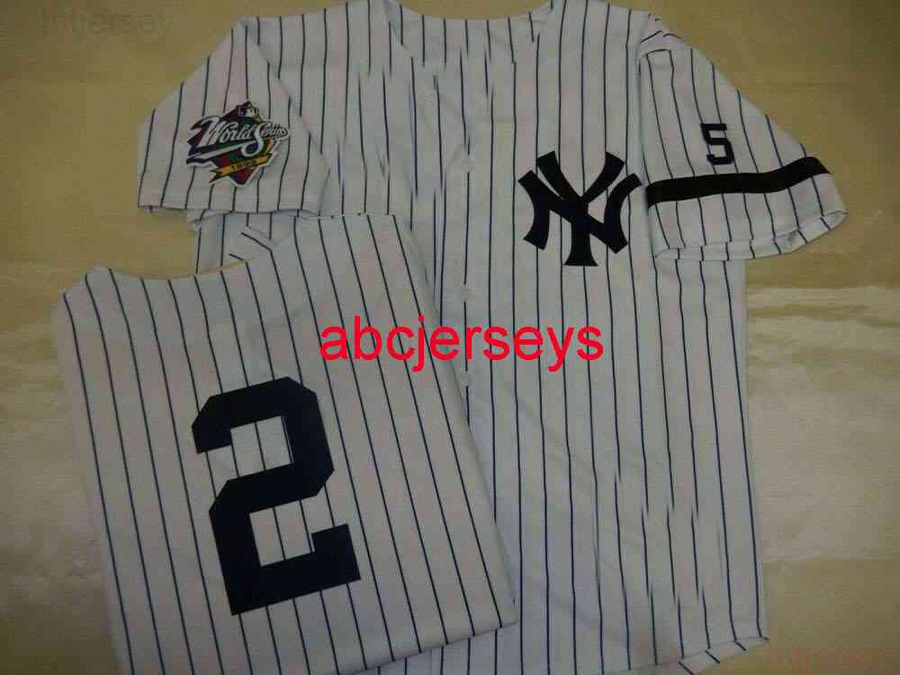 

Cheap Custom 1999 World Series DEREK JETER Sewn JERSEY Stitch Any Name Number Men Women Youth baseball jersey, White