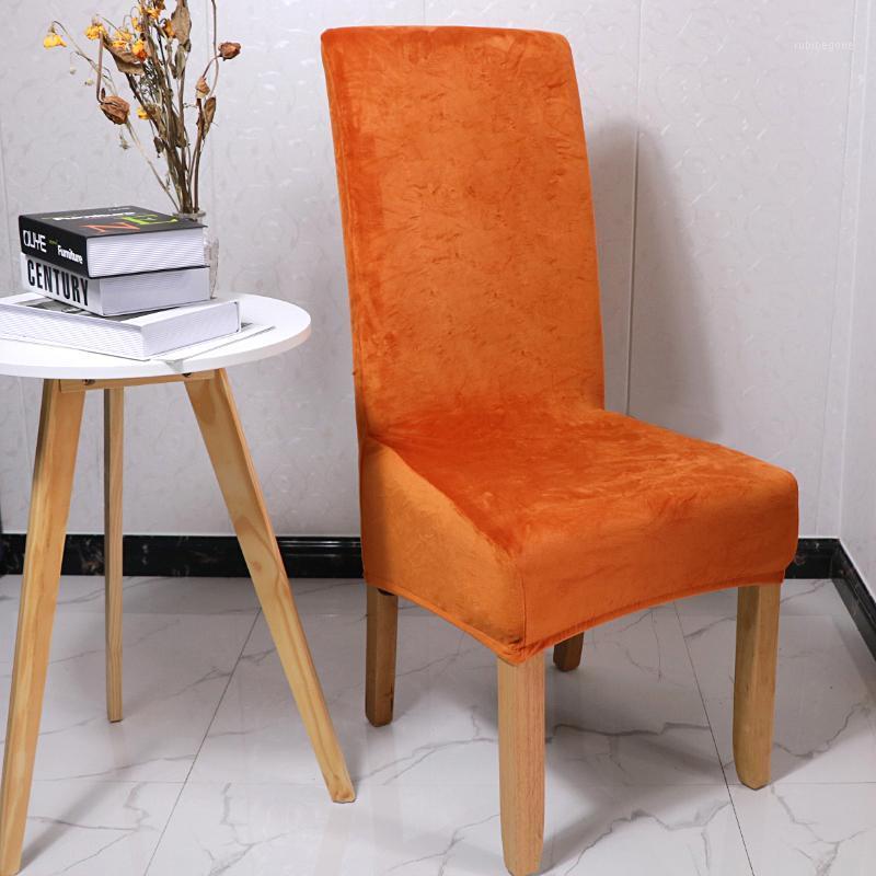 

Size Poleyster Fabric Long Back Chair Cover Europe Style Dining Seat Covers Case Protector For El Banquet Home