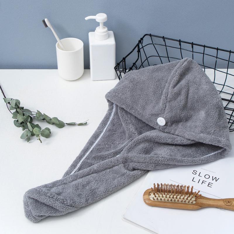 

Shower Caps Dry Hair Cap Bathing Women Thickened And Absorbent Hat Water Absorption Antibacterial Deodorizing Quick-drying