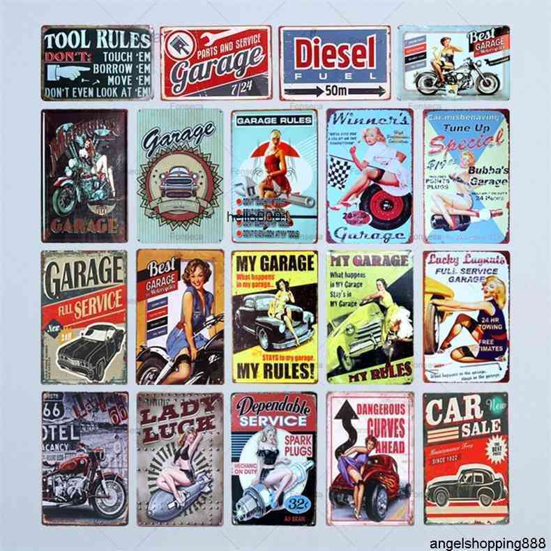 

Dangerous Curves Ahead Shabby Chic CAR Metal Tin Signs Garage Home Decor Craft Retro Plaque Wall Decorative Mix Order N102a