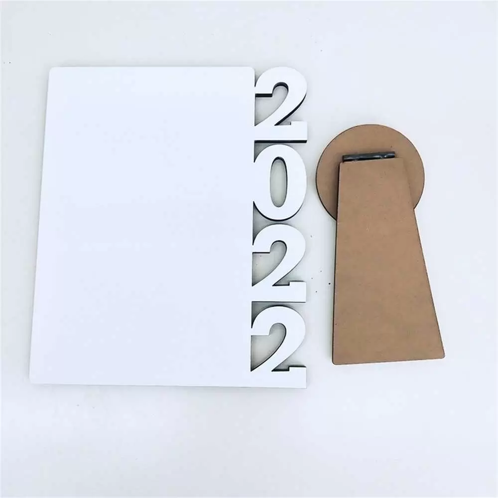 

Horizontal Vertical Version Sublimation Transfer Blank Photo Frame Heat Press Print Picture Frames 2022 DIY White Desk Table Stand Board Calendar Holder WJY591