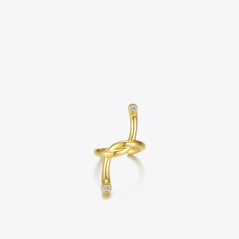 

Cluster Rings ENFASHION Open Curved Knot For Women Gold Color Irregular Crystal Ring Fashion Jewellery 2021 Christmas Anillos R204071
