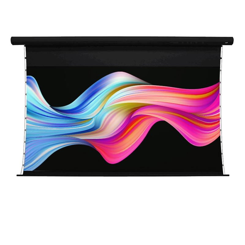 

Projection Screens 92 Inch Electric Tab-tensioned Pull Down Black Crystal ALR Long Throw Sound Perforate Acoustically Transparent Projector