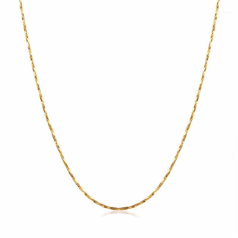 

Women's Fine Thin Chain For Pendant 18KGP Electroplate Gold Rose Silver 0.5mm Necklaces Chains Fastness To Fading Chains1
