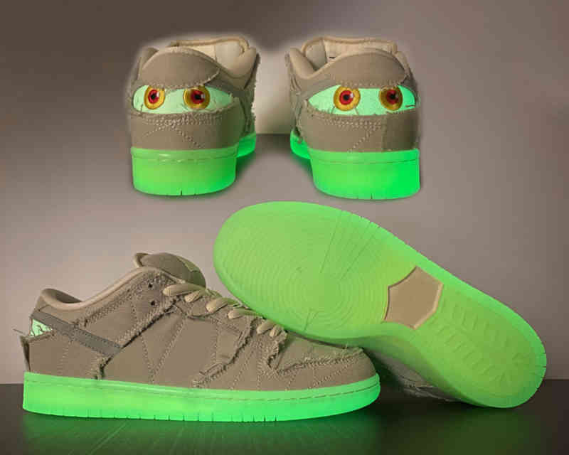 

New Halloween Low Mummy luminous Skateboard Shoes Casual Runner Outdoor Trainers Sneakers Sports ship With Box 2021, #1