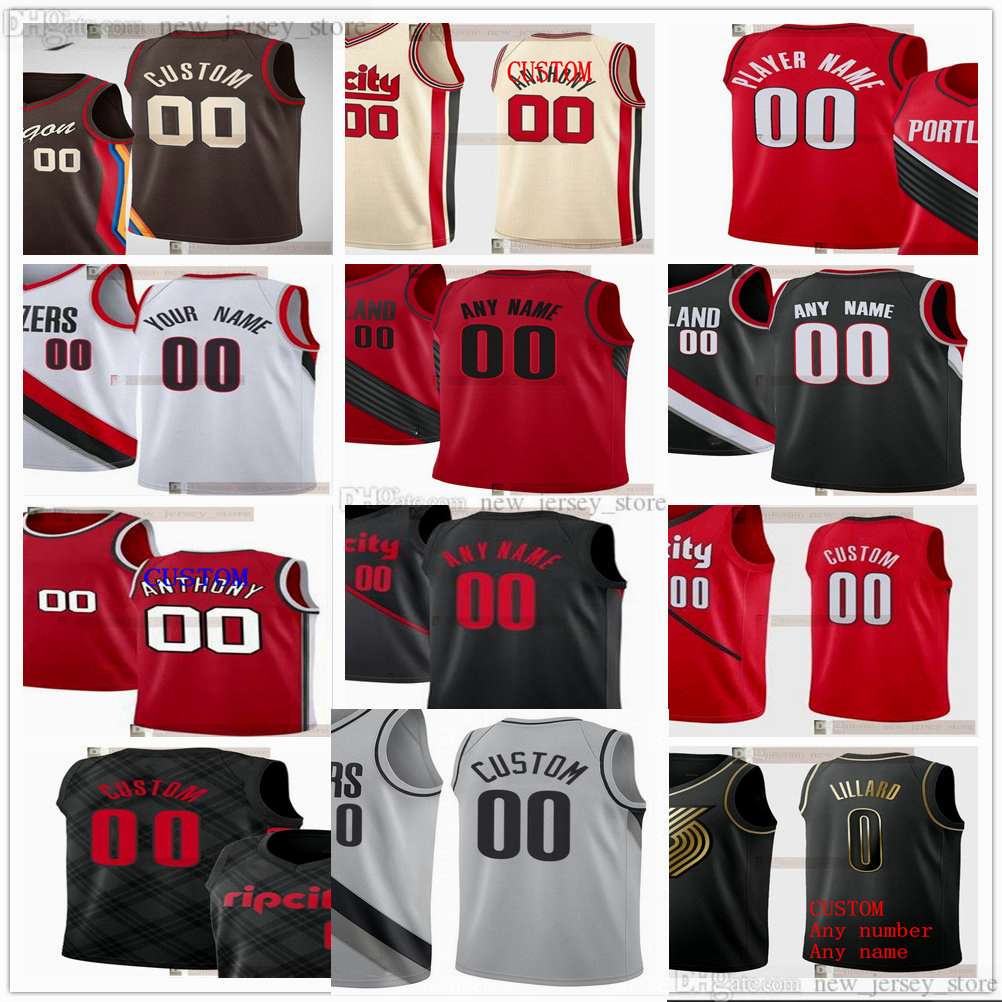 

Custom Printed Basketball Jerseys Damian CJ Lillard McCollum Jusuf Nurkic Robert Covington Norman Powell Jones Zach Collins Carmelo Anfernee Anthony Simons