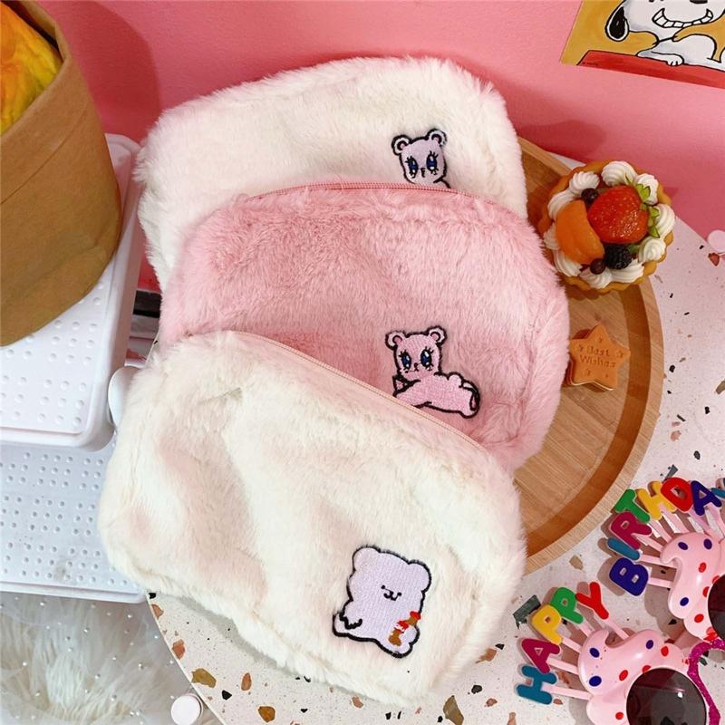 

Multifunctional Cosmetic Bag Plush Makeup Case Pouch Toiletry Travel Organizer A69C Bags & Cases
