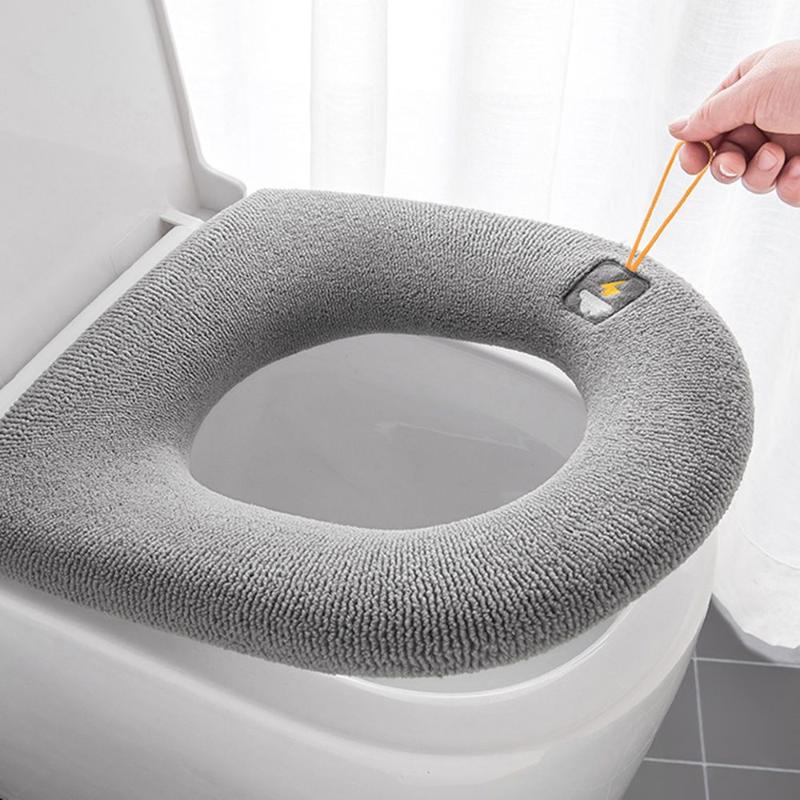 

Toilet Seat Covers Universal Soft Heated Washable Mat Set For Home Decor Closestool Cover Toile Warmer Case
