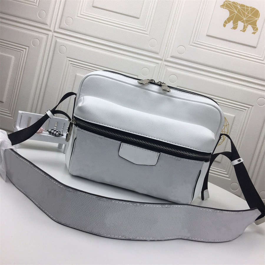 

luxurys designers Real Genuine leather Shoulder Bag Handbags Crossbody Bags Fashion Men Boy Messenger Bags 5 colors top quality, Color_2