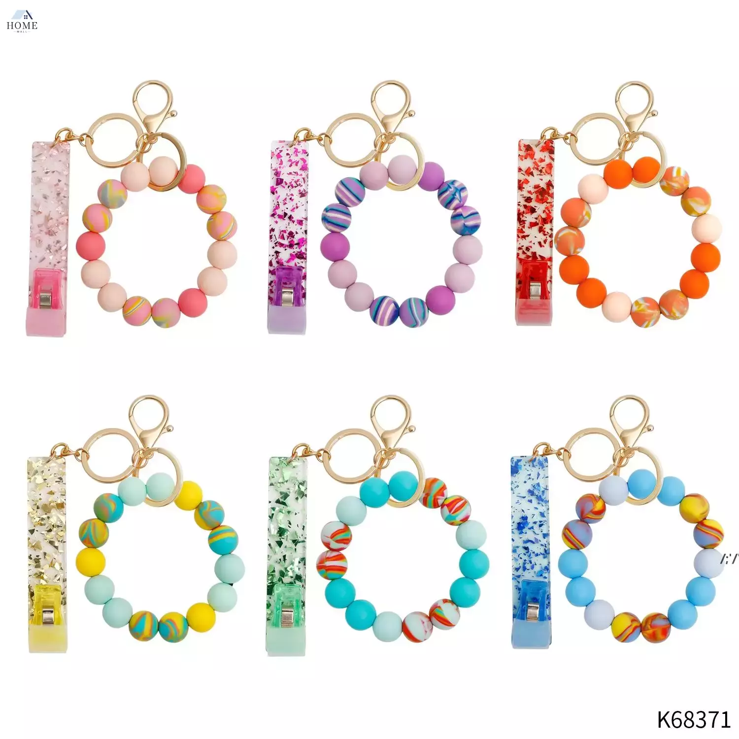 

NEW! Acrylic acetate bank card extractor contactless party favor armor card extractor silicone bead wrist key ring female