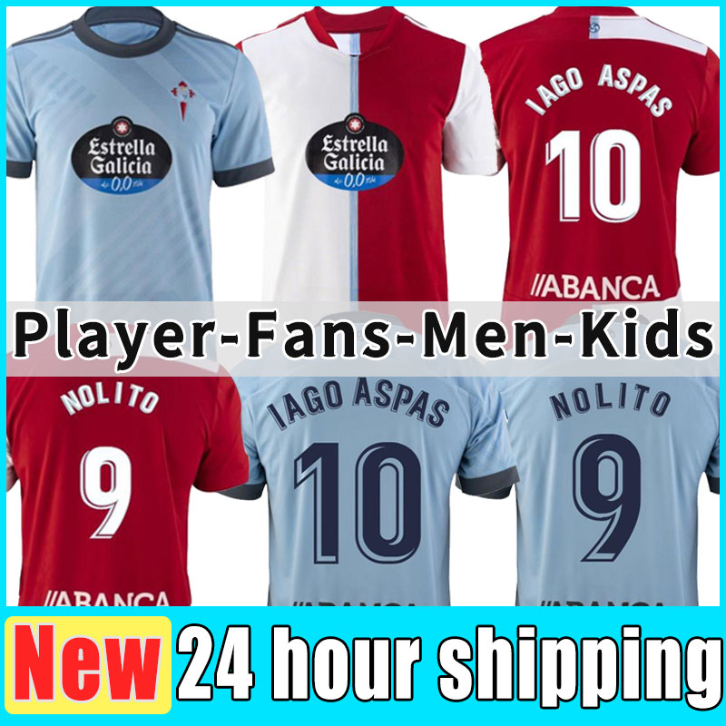 

21 22 RC Celta de Vigo Soccer Jerseys 2021 2022 LOBOTKA IAGO ASPAS SANTL MINA Home away Football Shirt SISTO BOUFAL camiseta futbol Men Kids kit uniform player version