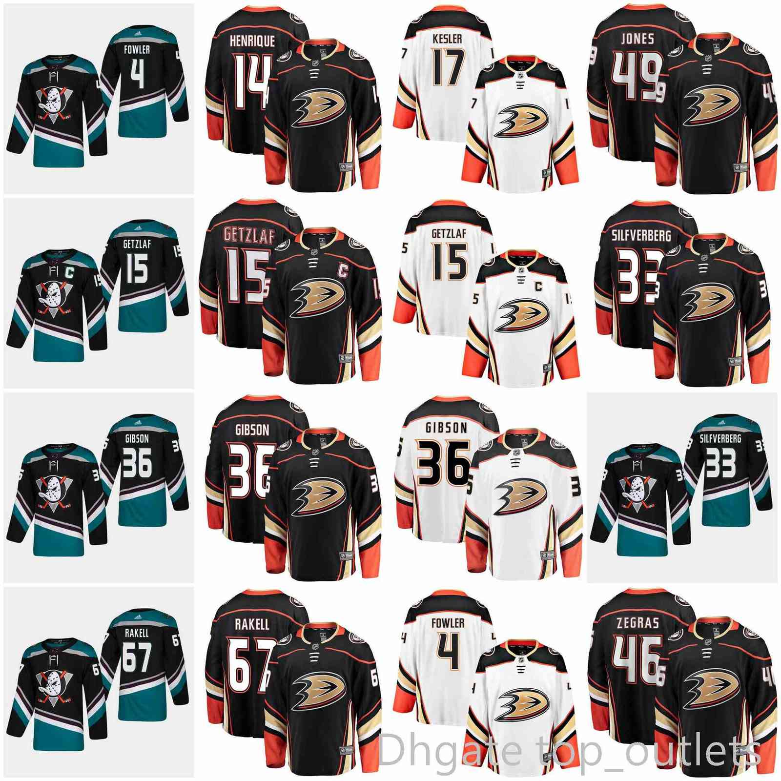 

2021 Anaheim Ducks Ice Hockey Jerseys Men Trevor Zegras Jersey Ryan Getzlaf John Gibson Jakob Silfverberg Max Jones Cam Fowler Adam Henrique, Black;red