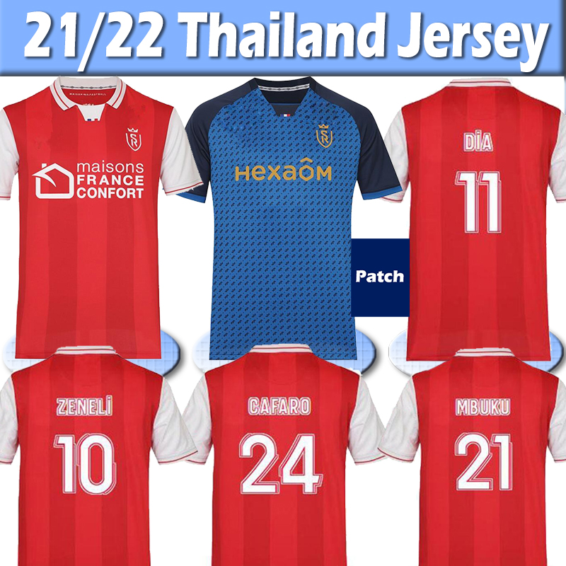 

21/22 Stade Reims Soccer Jerseys CAFARO KONAN DIA FOKET CHAVALERIN ZENELI Men Kids shirts Maillot de Foot 2021 2022 Hommes enfants football shirt Uniforms, 21 22 away