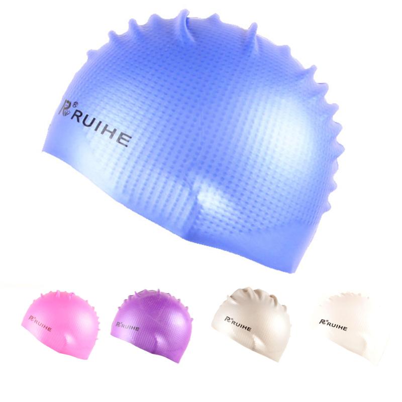 

Swim Cap For Men Women 2 Pack Silicone Solid Unisex Swimming Short Hair & Long Comfortable UV Hat Caps