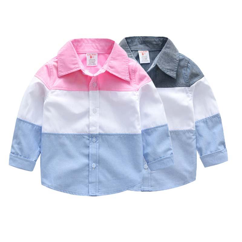 

Kids Boys Shirts 2021 Spring&Autumn Long Sleeve Cute Children For Blouse Cotton Toddler Tops Baby Girls, Blue