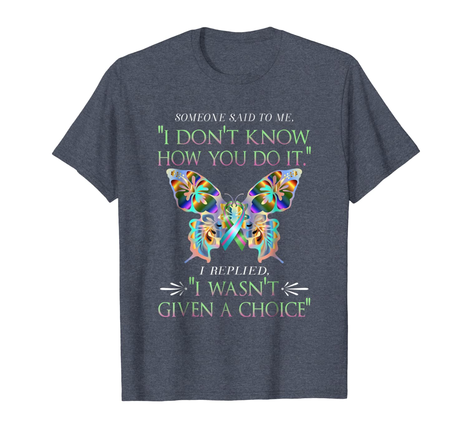 

metastatic breast cancer t shirt butterfly give choice gift, White;black