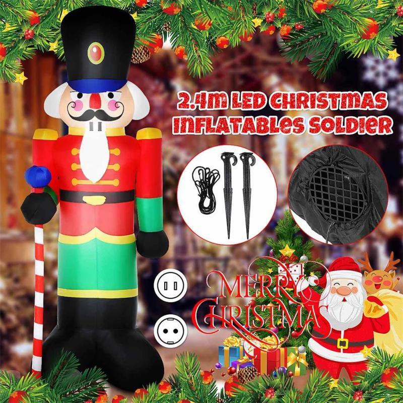 

Christmas Decorations Cartoon Soldier Inflatable Airblown Ornaments Prop Yard Giant Lawn Inflatables Home Family Outside Holiday