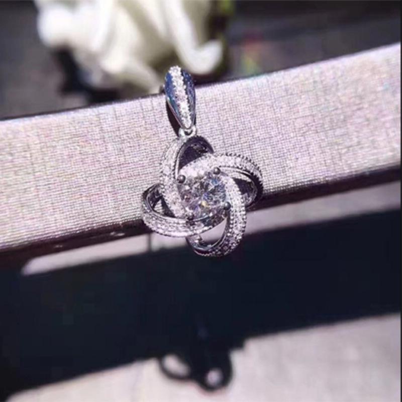 

Pendant Necklaces Luxury Full Cubic Zircon Necklace For Women Elegant Bride Engagement Women's Wedding Jewelry Gift