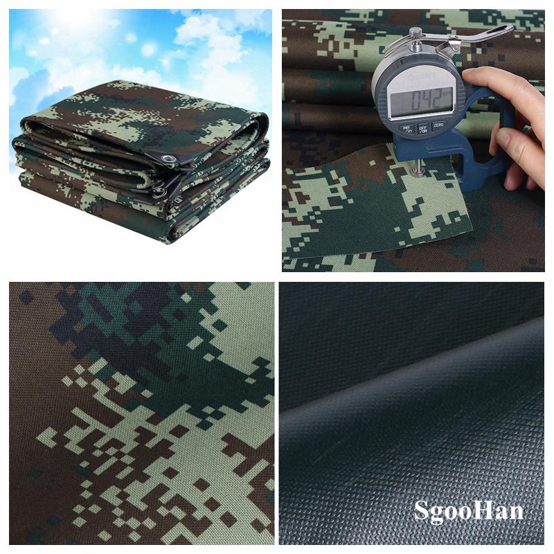 

Camo Canopys PVC Coated Banner Tarpaulin Rainproof Cloth Shade Sail Dog House Shed Truck Cover Waterproof Outdoor Awning