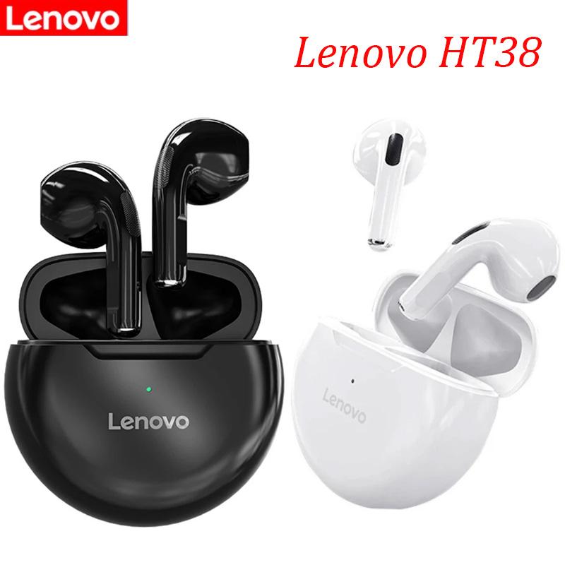 

Headphones & Earphones 100% Original Lenovo LivePods HT38 TWS Bluetooth Earphone Mini Wireless Earbuds With Mic Sport 9D Stere Bass Headset