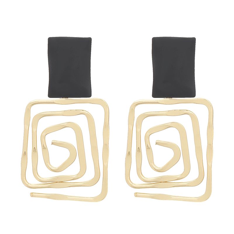 

Creative Simple Metal Back Shape Geometric Charm Earrings Womens Drop Earring Retro Party Jewelry Accessories