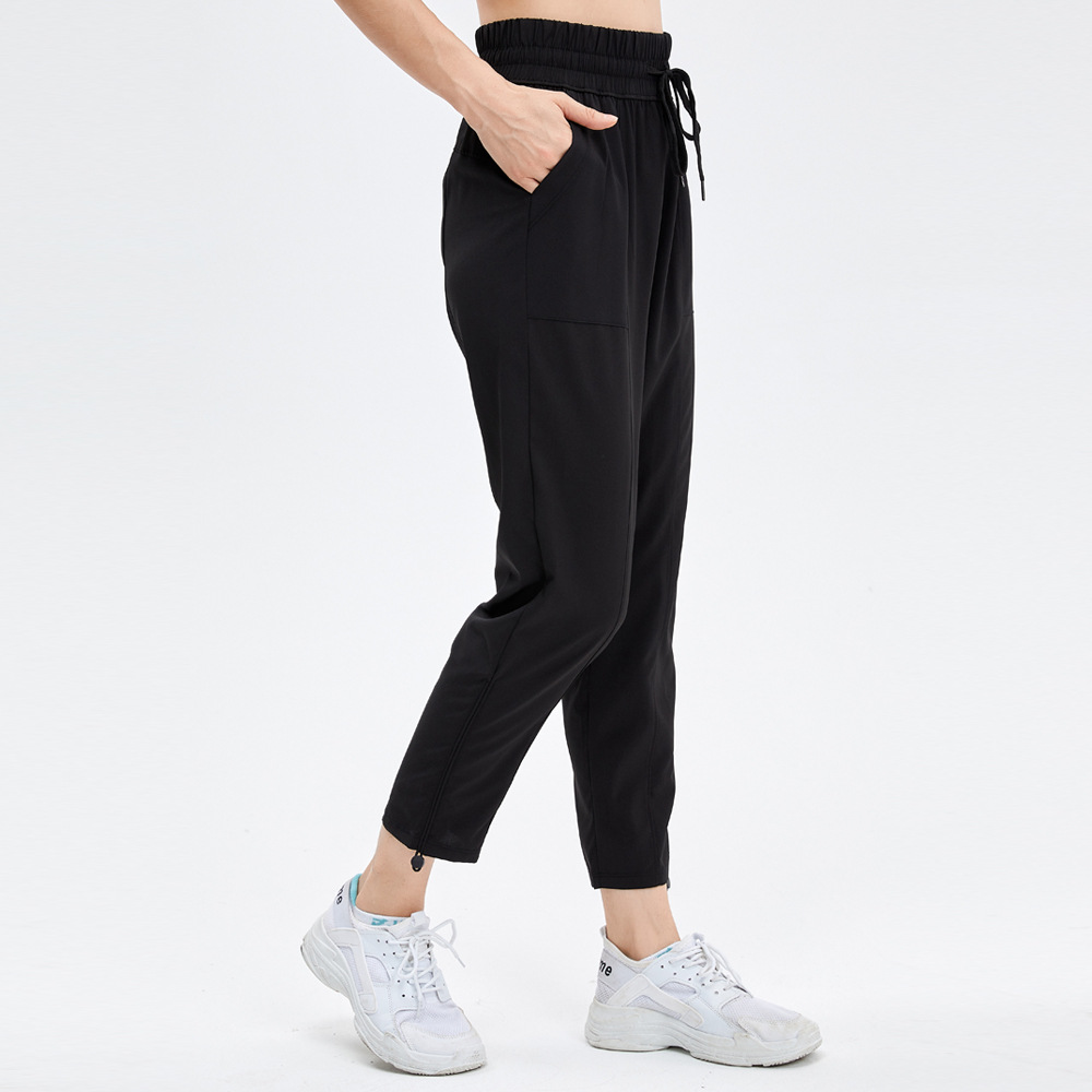 

Lulu Legging Style Popular Leg Shaping Sports Pants Female Slimming Loose Casual Running Straight Leg Closing Outdoor Yoga Trainin, Black