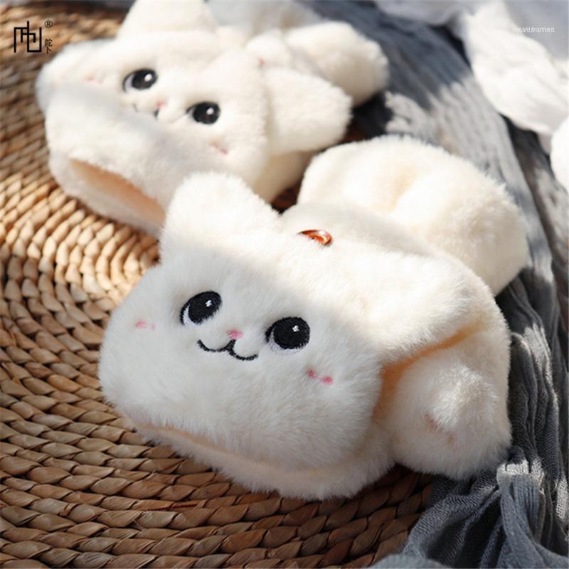 

Cute Winter Warm Half Finger Ladies Flip Gloves1