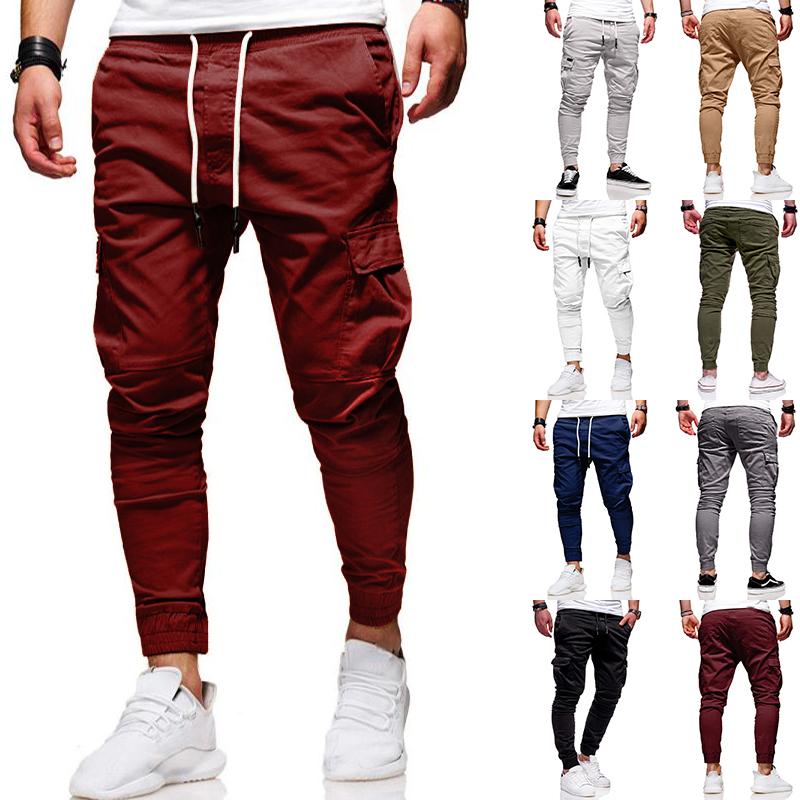 

Men's Pants Mens Jogger Casual Outdoor Elastic Sweatpants Pencil Drawstring Cotton Trousers, Black