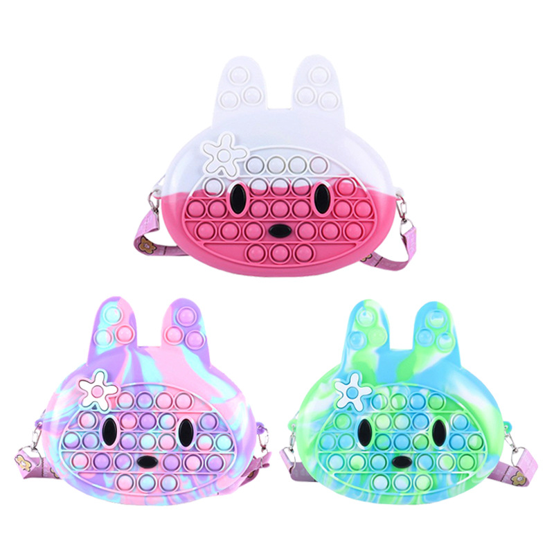 

Push It Bubbles Kawaii Rabbit Coin Purse Girl Student Girl Shoulder Messenger Bag Child Sensory Play Stress Relief Fidget Toy