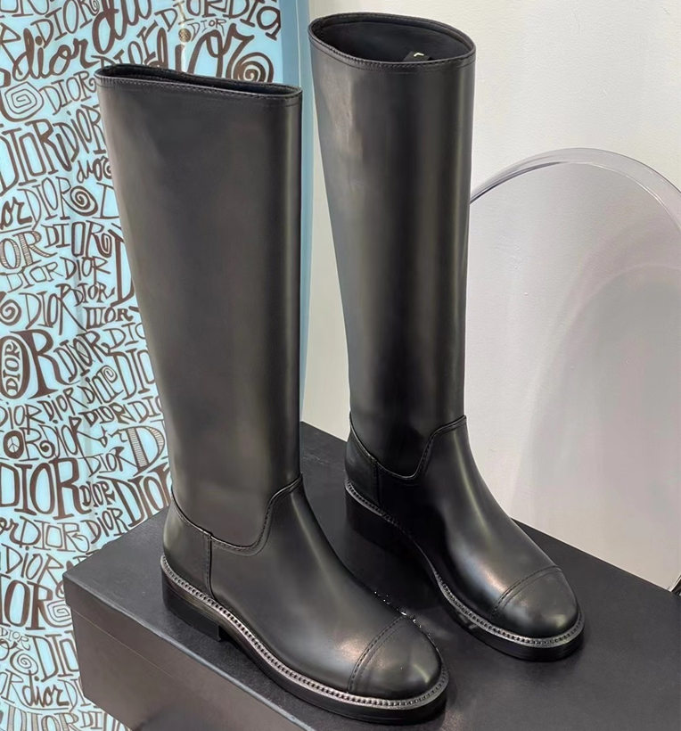 

Women Designer Boots Over-Knee Boot Knight boots 100% genuine leather superior quality Thick heels shoes af1 tn nmd Fashion shoe Winter Fall Classic black box EU:35-40