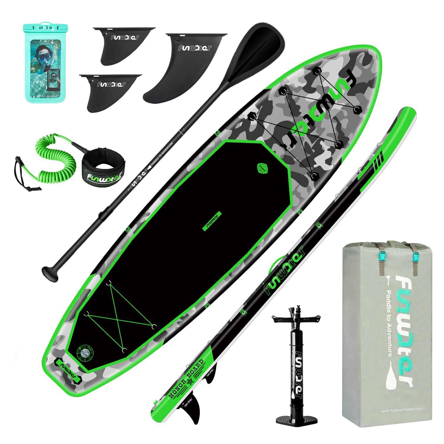 

FUNWATER US&CA&EU Warehouses DropShipping Delivery Within 7 Days surfboard 320*84*15cm Wholesale Inflatable SUP Stand Up Paddle Board surf