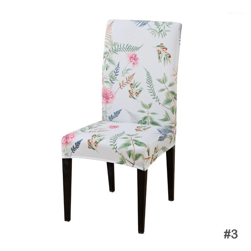 

Printed Dining Chair Cover Spandex Elastic Slipcover Case Good Touch Feel Stretch For Home Banquet Room