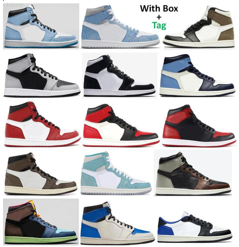 

Best Quality 1 University Blue Dark Mocha Hyper Royal Basketball Shoes Men 1s Chicago Bred Toe Twist Shadow 2.0 Obsidian TS Fragment Bio