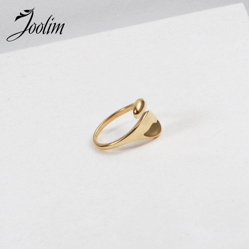 

Cluster Rings Joolim High End PVD Fashionable Street Fashion Special-shaped For Women Stainless Steel Jewelry Wholesale, Golden;silver