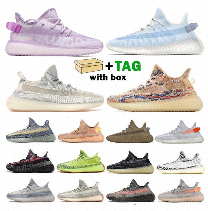 

kanye men women V2 Mono Ice Clay Running shoes Reflective West Belgua Semi Frozen Purple Yellow Shoe x Oat Rock Ash Pearl Stone Static 36-46, I need look other product